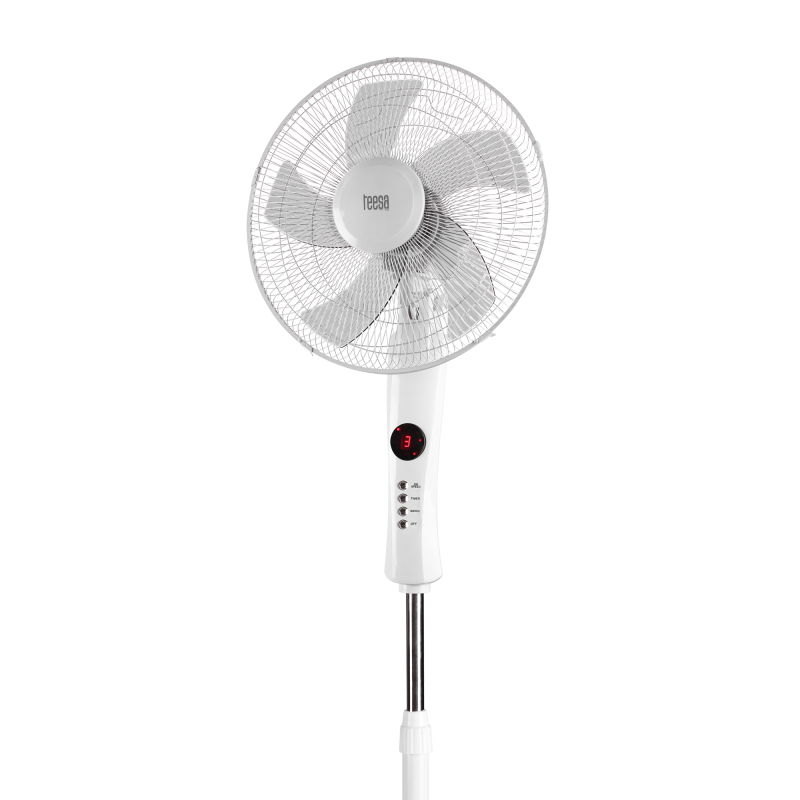 Wentylator stojący Teesa sterowany pilotem (biały)
