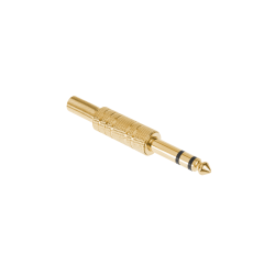 Wtyk Jack 6.3 stereo złoty