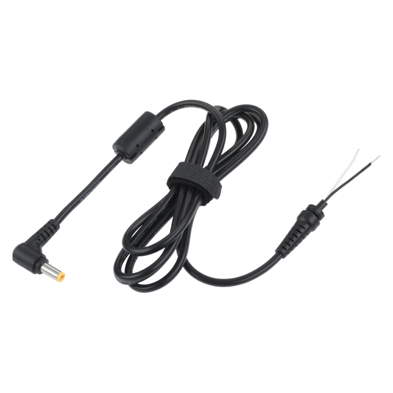 Wtyk kątowy 5,5/2,5 (19V/3,16A) sieciowy z kablem do montażu Rebel