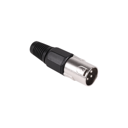 Wtyk mikrofonowy męski czarny