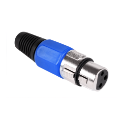 Wtyk mikrofonowy żeński niebieski