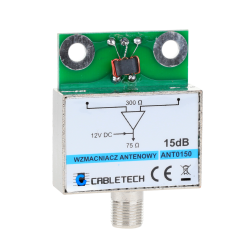 Wzmacniacz antenowy ekranowany 15dB Cabletech