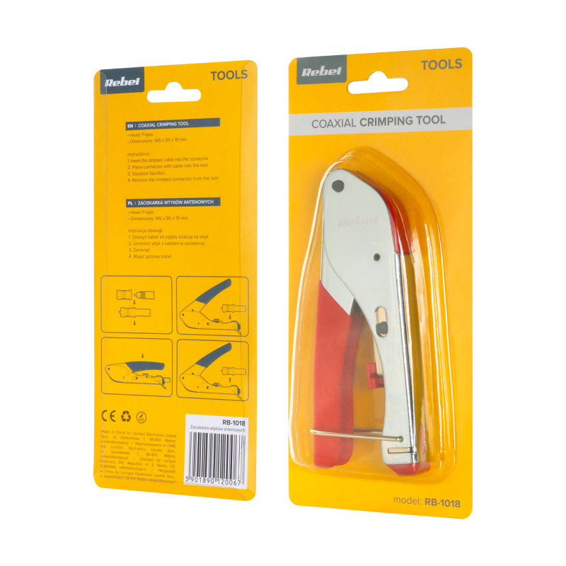 Zaciskarka kompresyjna wtyków typu F RG59, RG6