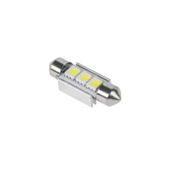 Żarówka samochodowa LED (Canbus) SV8,5 11x36mm 3x5050 SMD, biała