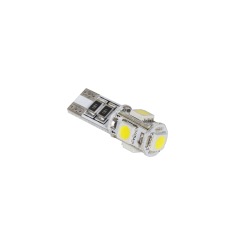 Żarówka samochodowa LED T10 (Canbus) - 5x SMD5050, biała