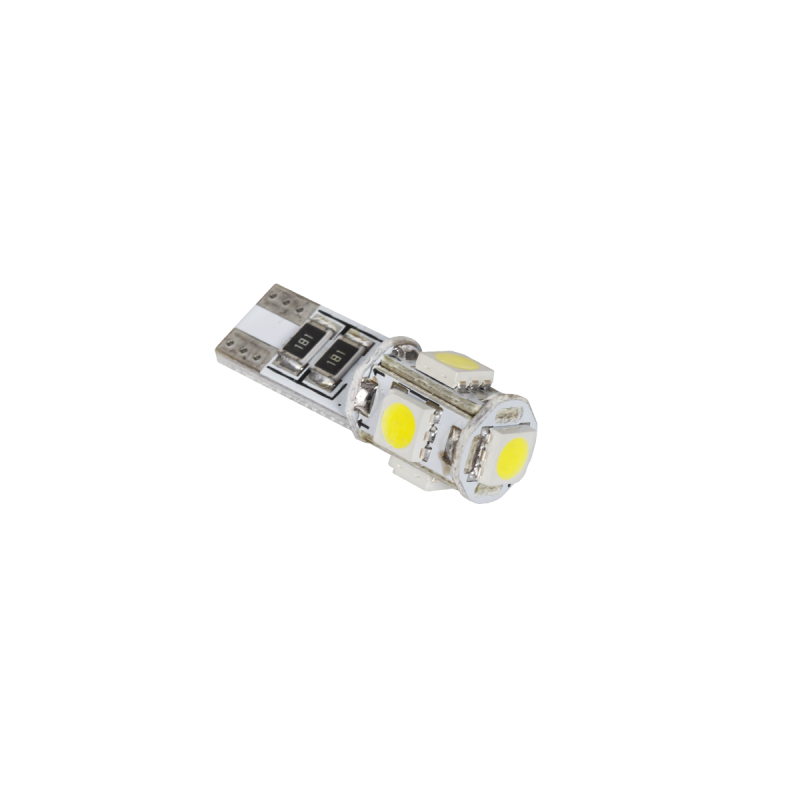 Żarówka samochodowa LED T10 (Canbus) - 5x SMD5050, biała