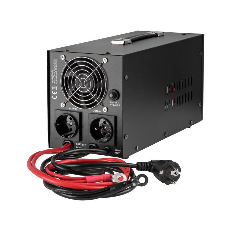 Zasilacz awaryjny KEMOT PROsinus-1000 przetwornica z czystym przebiegiem sinusoidalnym i funkcją ładowania 12V 230V 1000VA/700W 