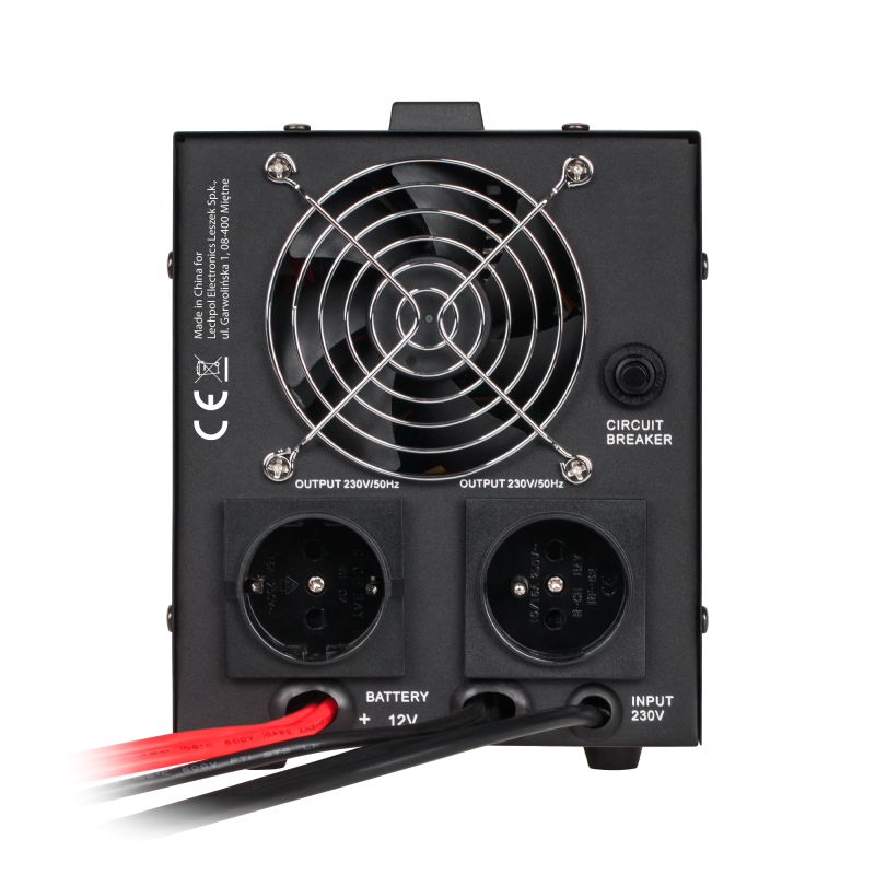 Zasilacz awaryjny KEMOT PROsinus-1000 przetwornica z czystym przebiegiem sinusoidalnym i funkcją ładowania 12V 230V 1000VA/700W 
