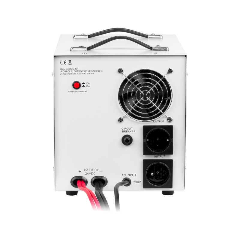 Zasilacz awaryjny KEMOT PROsinus-2000/24 przetwornica z czystym przebiegiem sinusoidalnym i funkcją ładowania 24V 230V 2000VA/14