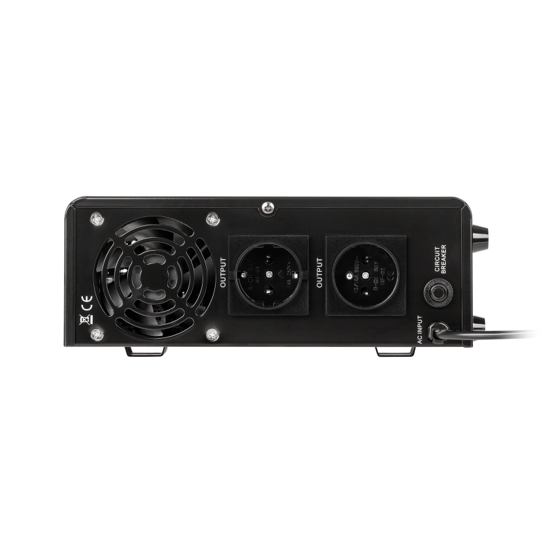 Zasilacz Awaryjny Naścienny Rebel POWER-500 - przetwornica z czystym przebiegiem sinusoidalnym i funkcją ładowania 12V 230V 500V