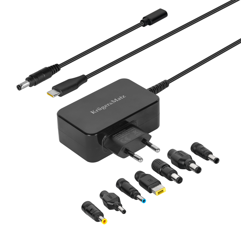 Zasilacz uniwersalny Kruger&Matz 45W z funkcją Power Delivery 7 końcówek