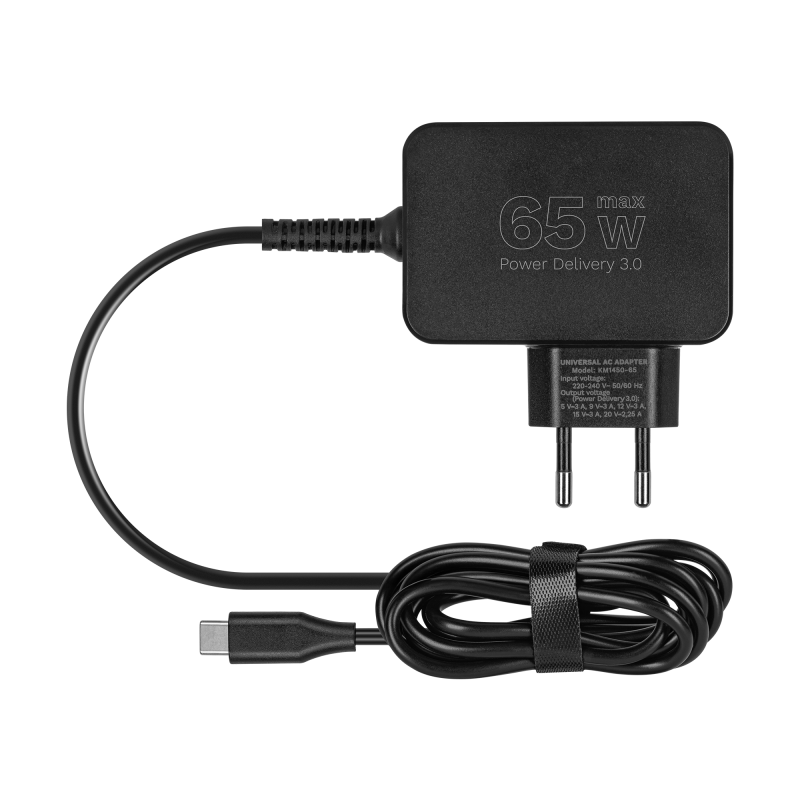 Zasilacz uniwersalny Kruger&Matz 65W z funkcją Power Delivery 7 końcówek