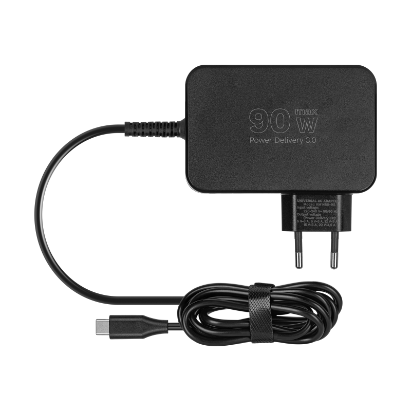 Zasilacz uniwersalny Kruger&Matz 90W z funkcją Power Delivery 7 końcówek