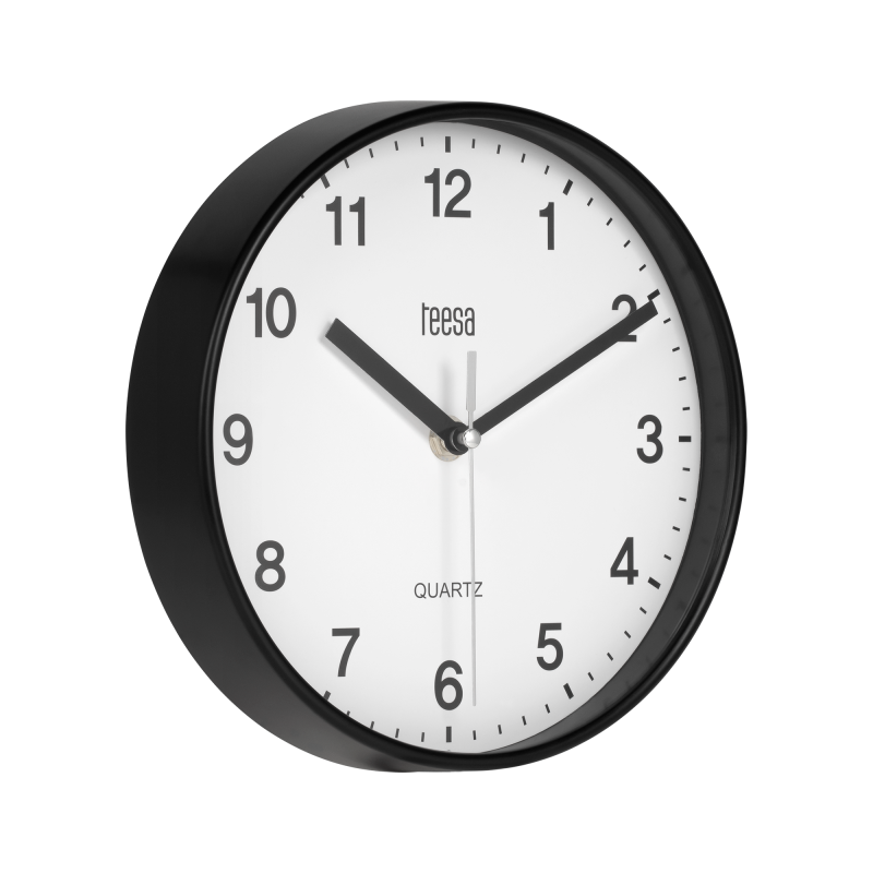 Zegar ścienny 20 cm czarny