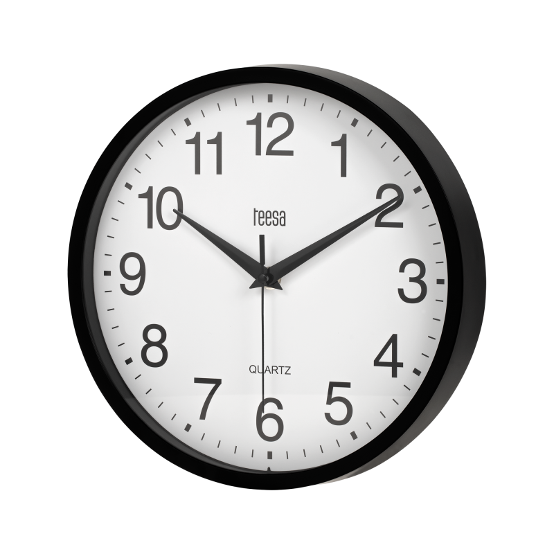 Zegar ścienny 25 cm czarny