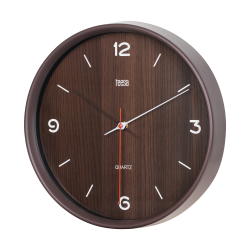 Zegar ścienny 30 cm ciemny brąz