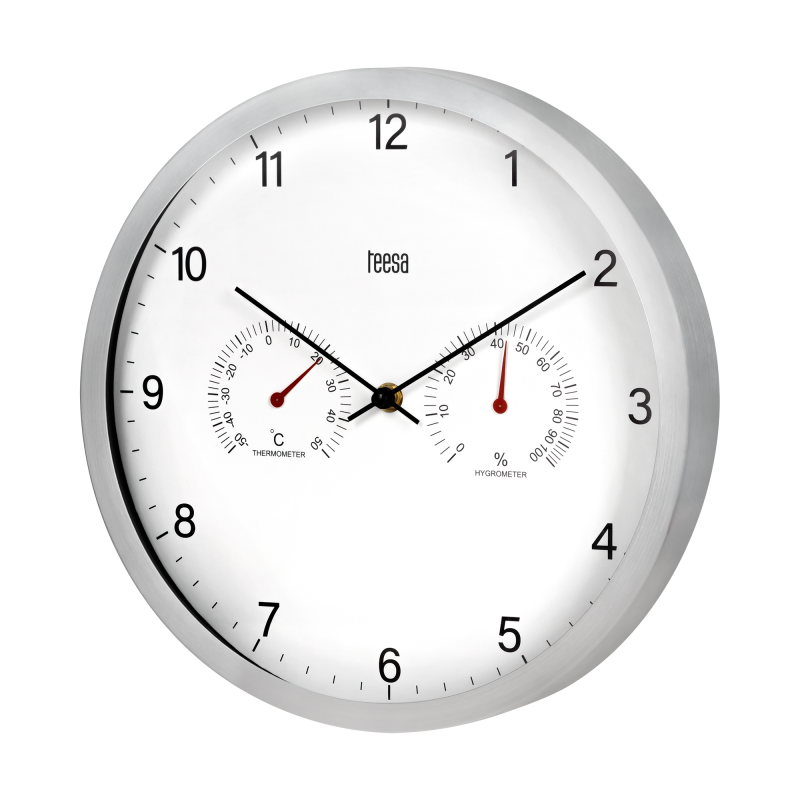 Zegar ścienny 30 cm z termometrem i hydrometrem