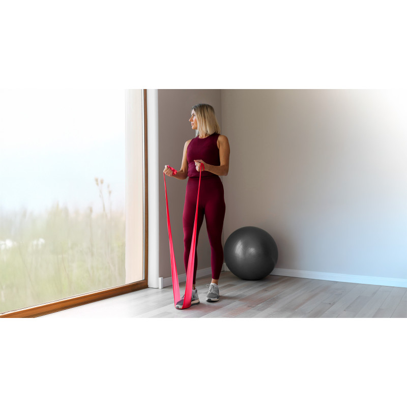 Zestaw gum do ćwiczeń lateksowe 2m - Flat Band LTs-1, 2,5-20 kg, 5 gum, REBEL ACTIVE