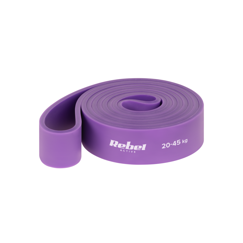 Zestaw gum do ćwiczeń TPE - Power Band PTs-1, 4-55 kg, 5 gum TPE, REBEL ACTIVE