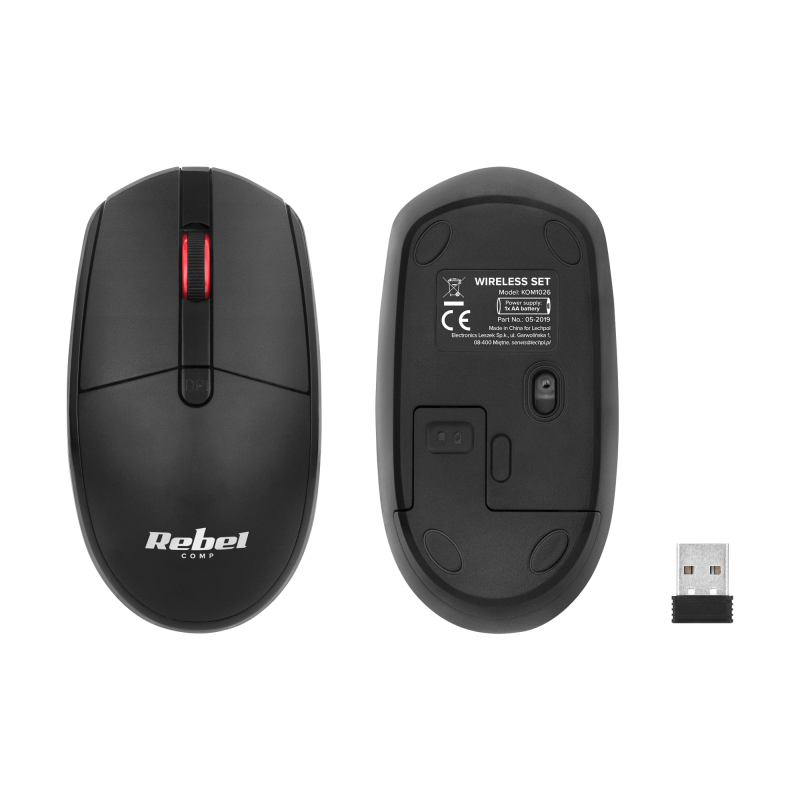 Zestaw klawiatura i mysz bezprzewodowa Rebel WS400