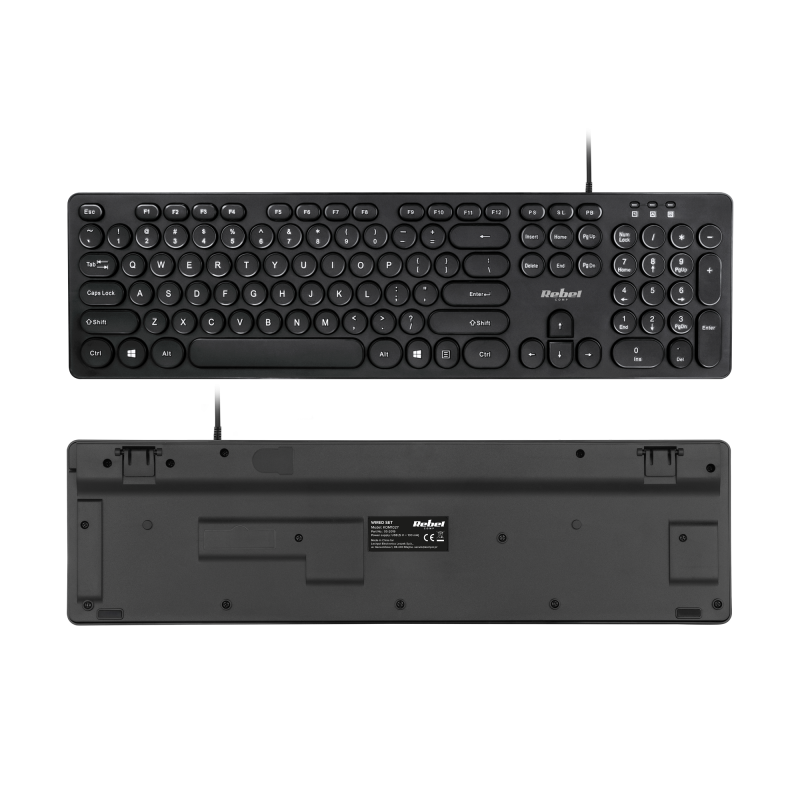 Zestaw klawiatura i mysz przewodowa Rebel WDS200