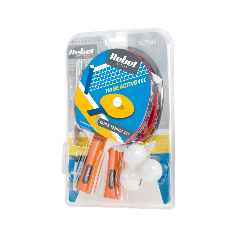 Zestaw rakietek do tenisa stołowego z siatką REBEL ACTIVE