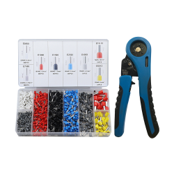 Zestaw zaciskarka+zkończenia kabla izolowane E6184