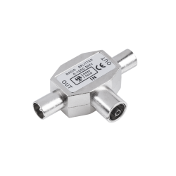 Złącze trójnik TV GN.-2xWT.metal