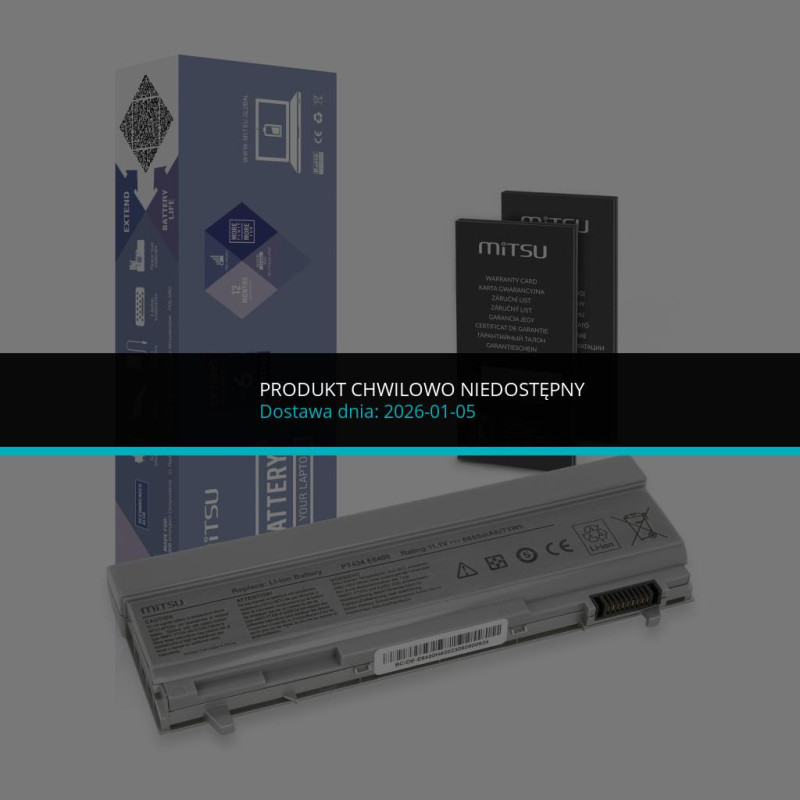 Bateria Mitsu do Dell Latitude E6400 (6600mAh)