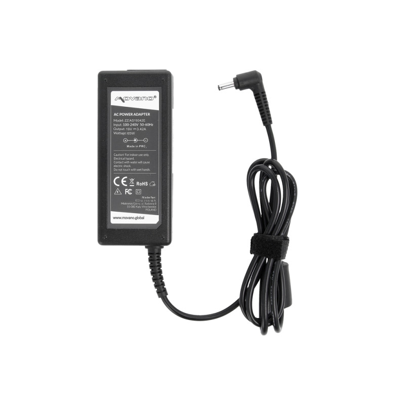 Zasilacz Movano 19v 3.42a (4.0x1.35) 65W do Asus