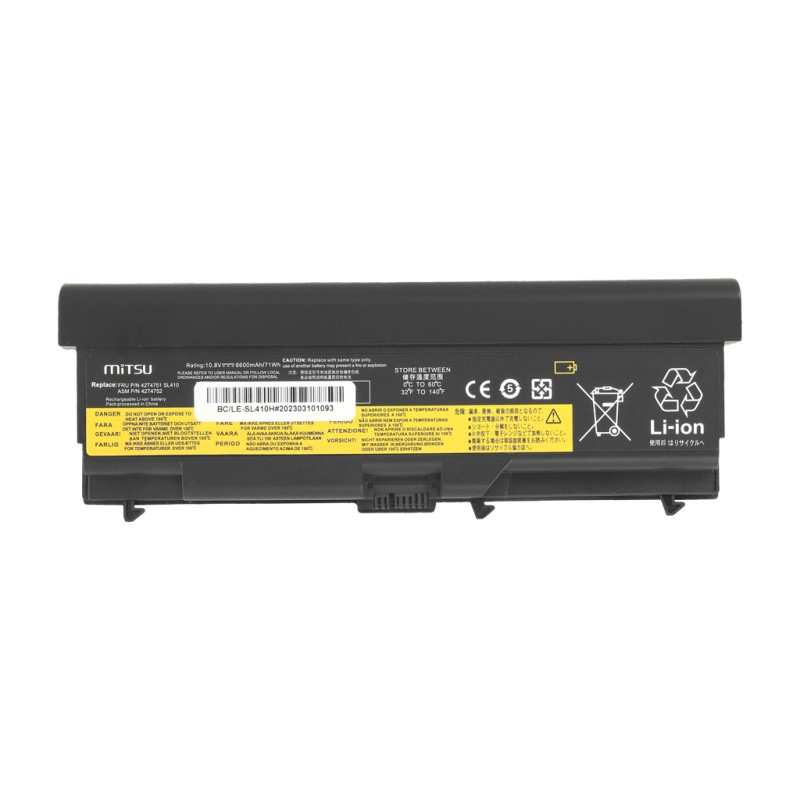 Bateria Mitsu do Lenovo E40, E50, SL410, SL510 (6600mah)