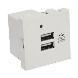MODUŁ ZASILANIA 2xUSB 45/45 D-LAN