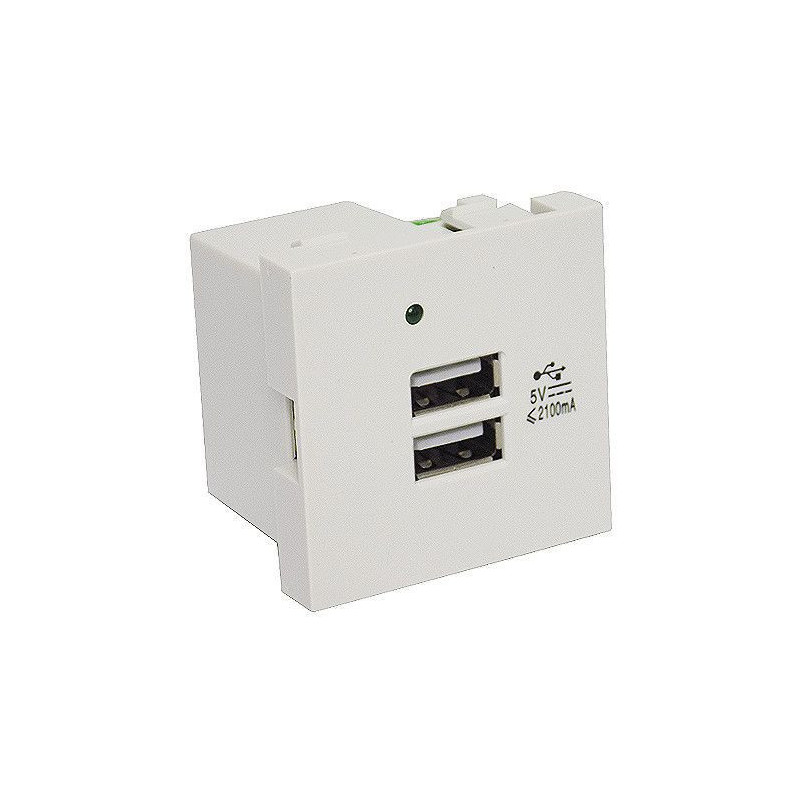 MODUŁ ZASILANIA 2xUSB 45/45 D-LAN
