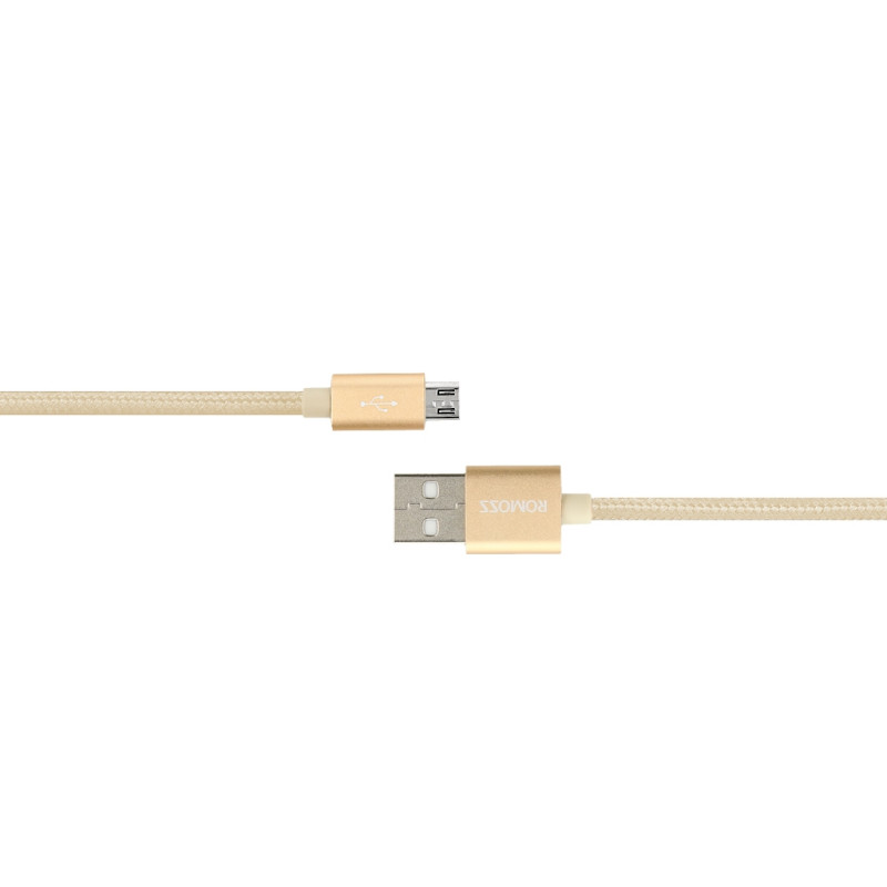 Kabel ROMOSS micro USB (ładowanie, komunikacja) - gold / złoty