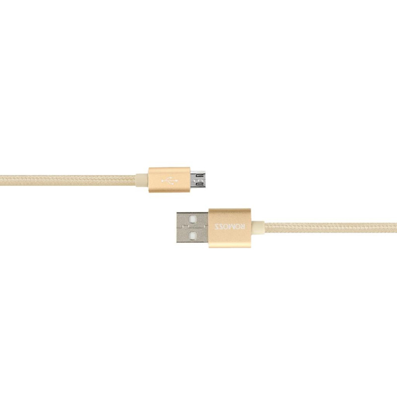 Kabel ROMOSS micro USB (ładowanie, komunikacja) - gold / złoty