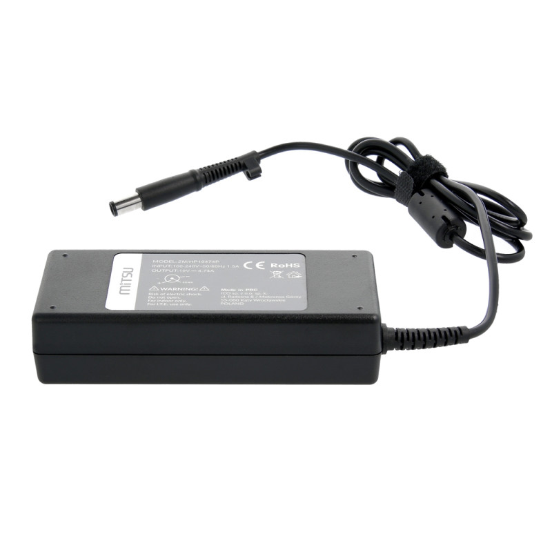 Zasilacz Mitsu 19v 4.74a (7.4x5.0 pin) 90W do HP, Compaq