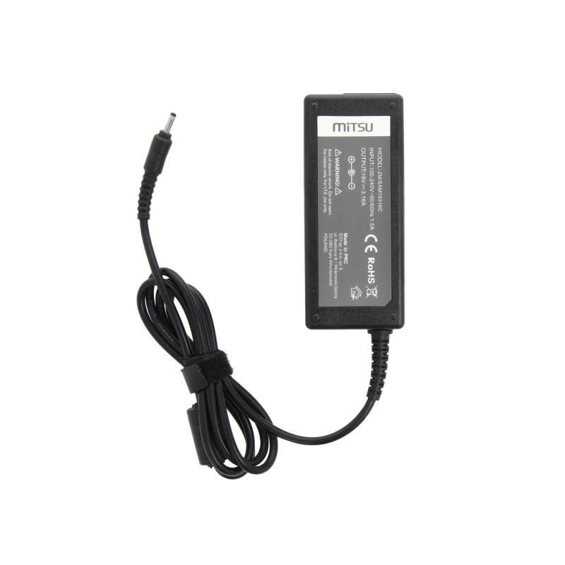Zasilacz Mitsu 19v 3.16a (3.0x1.1) 60W do Samsung