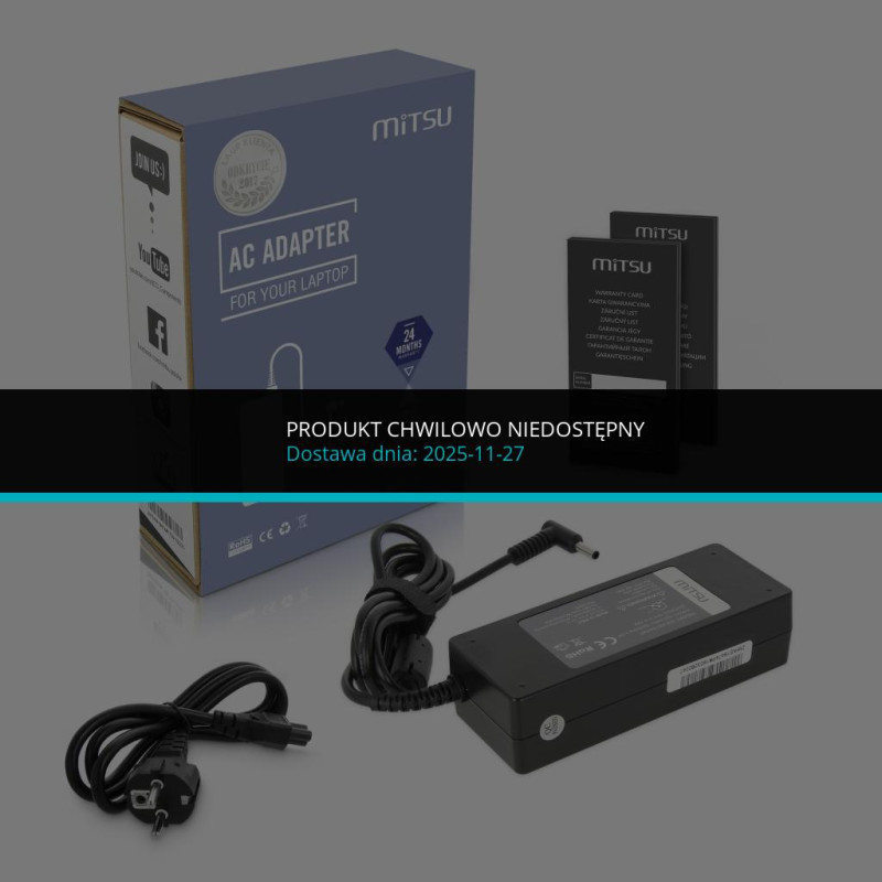 Zasilacz Mitsu 19v 4.74a (4.5x3.0 pin) 90W do Asus