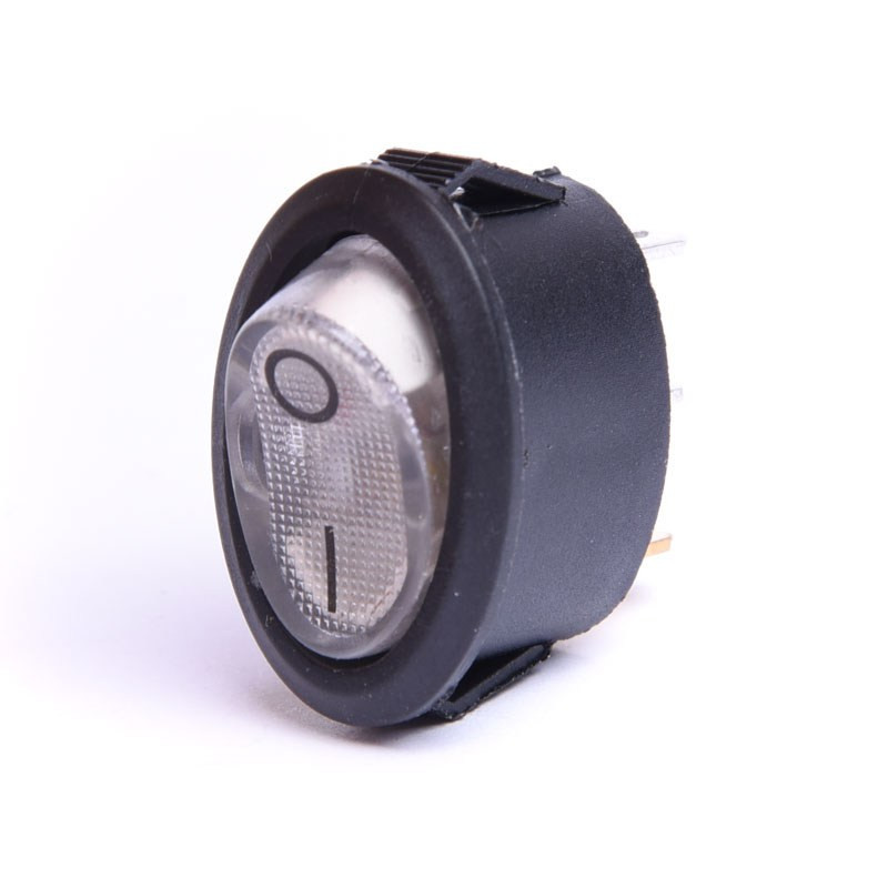 PRZEŁĄCZNIK AC 230V PODŚWIETLANY OWALNY BIAŁY