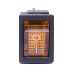 PRZEŁĄCZNIK AC 230V PODŚWIETLANY MAŁY ŻÓŁTY