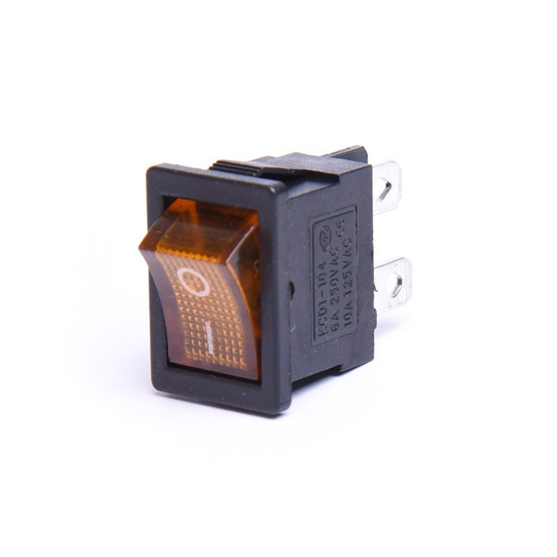 PRZEŁĄCZNIK AC 230V PODŚWIETLANY MAŁY ŻÓŁTY