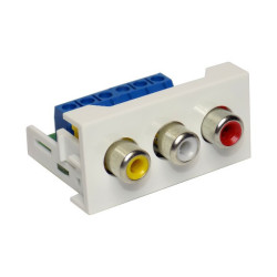 ADAPTER 3xRCA 22.5x45mm MOSAIC D-LAN