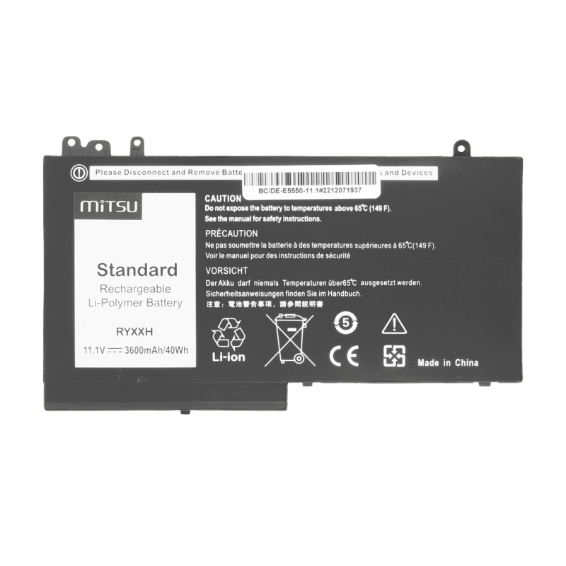Bateria Mitsu do Dell Latitude E5450, E5550 - 11.1V