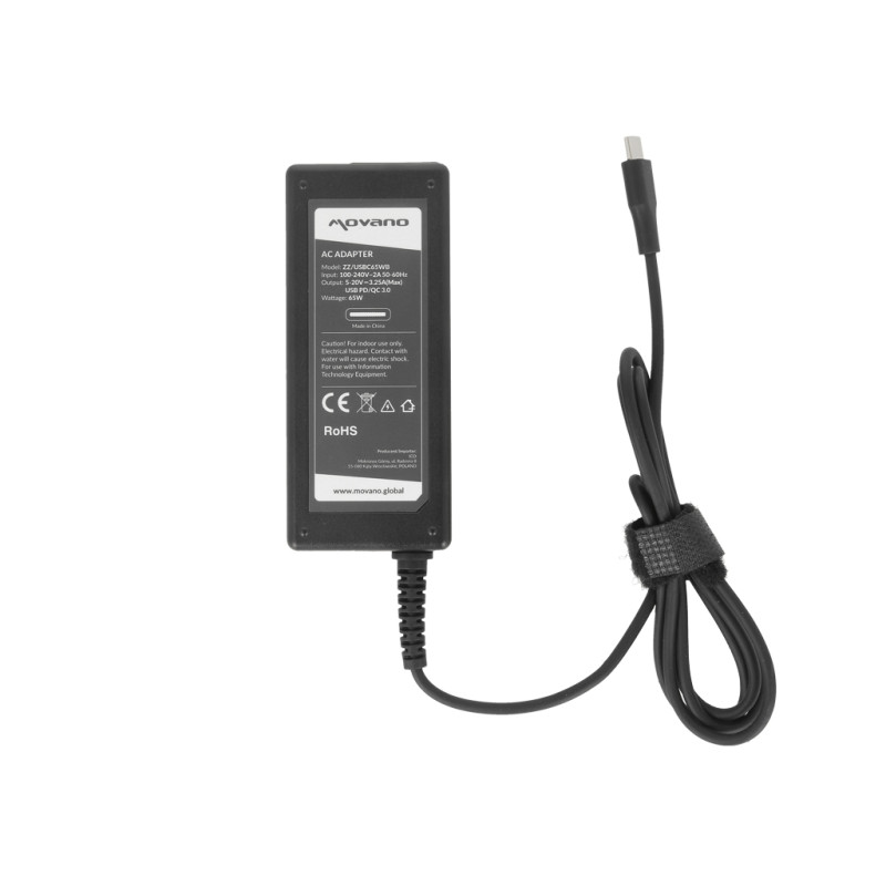 Zasilacz Movano 65W USB type C USB-C (black)