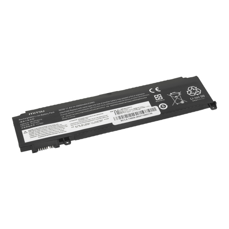 Bateria Mitsu do Lenovo ThinkPad T460s, T470s - przednia bateria