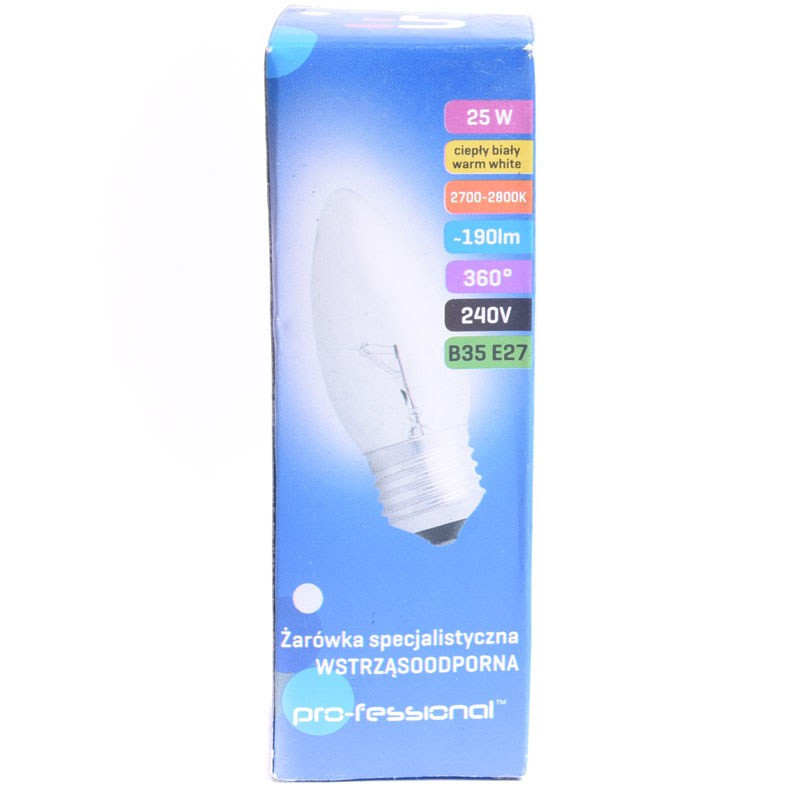 ŻARÓWKA E27 25W ŚWIECOWA PRZEŹROCZYSTA