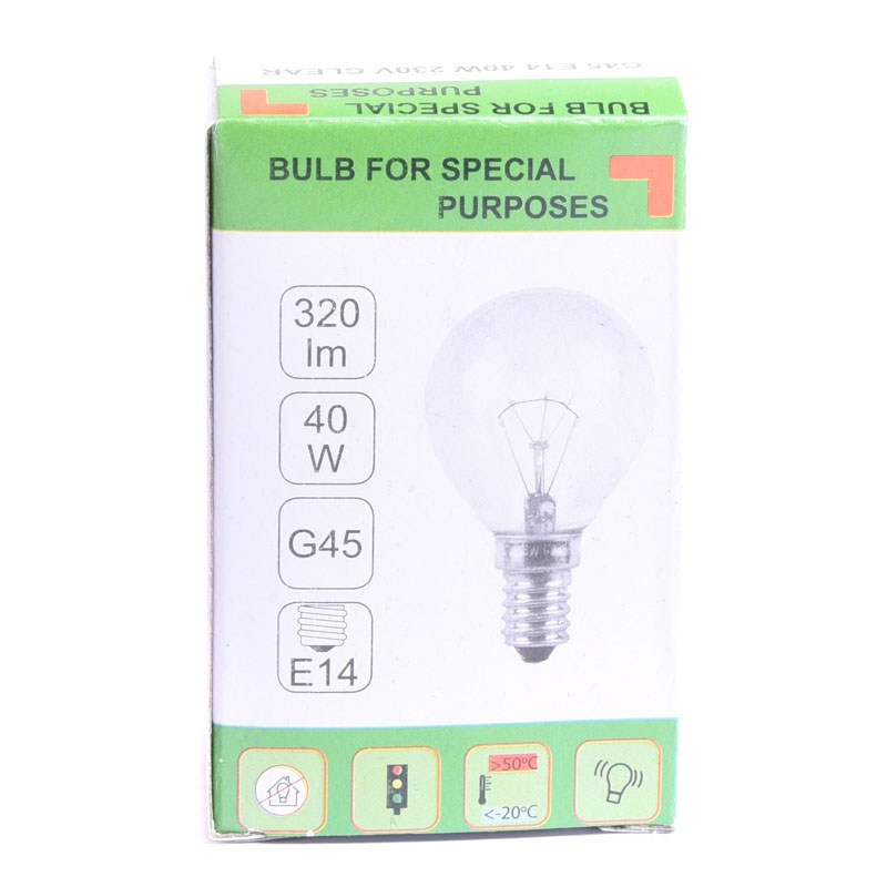 ŻARÓWKA E14 40W KULKA PRZEŹROCZYSTA