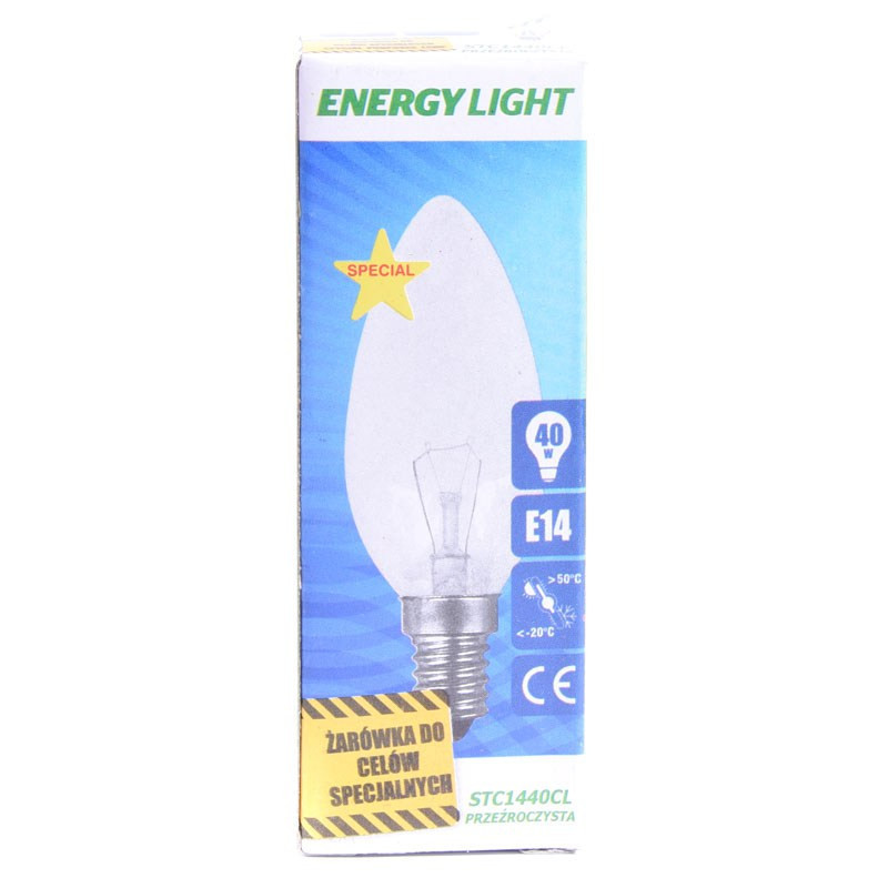 ŻARÓWKA E14 40W ŚWIECOWA PRZEŹROCZYSTA