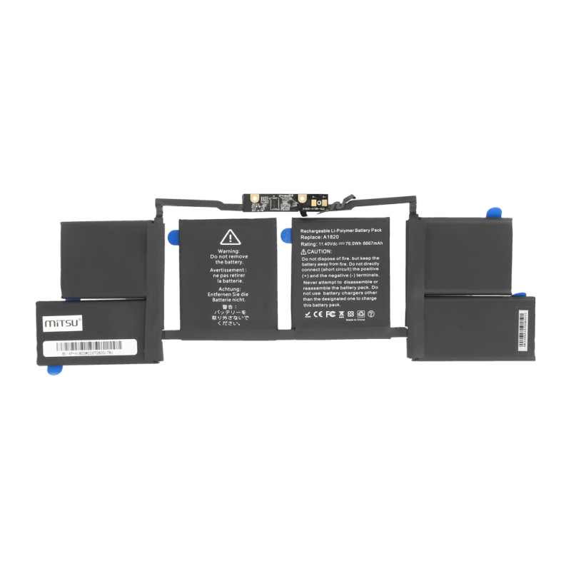 Bateria Mitsu do Apple MacBook Pro A1707, A1820