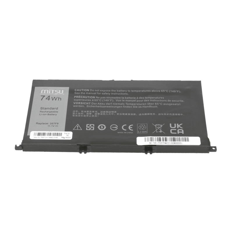 Bateria Mitsu do Dell Inspiron 15 (7557), 15 (7559) - 6600mAh